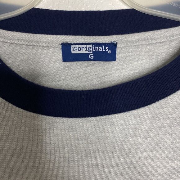 725 Originals Men’s Long Sleeves Medium Thick Gray/Navy T Shirt Size L - Picture 3 of 6